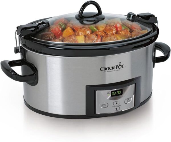 Crock-Pot 6 Quart Cook & Carry Programmable Slow Cooker with Digital Timer,