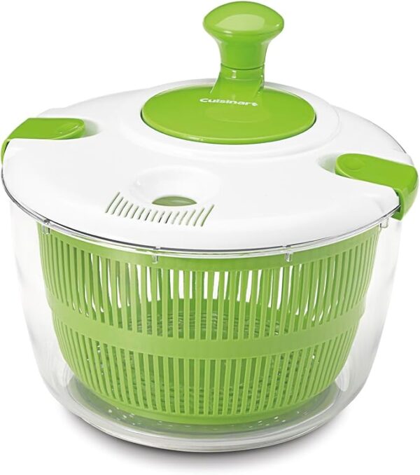 Salad Spinner, 5-Qt , Vegetable & Fruit Salad Washing Bowl with Strainer, Quick Prep Spinner for Salad Greens