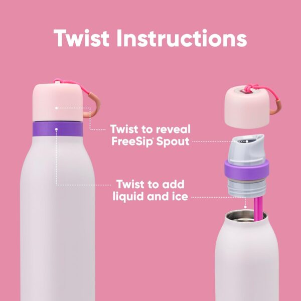 Owala FreeSip Twist Insulated Stainless Steel Water Bottle with Straw for Sports and Travel, - Image 2