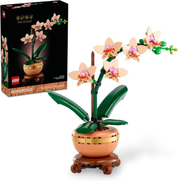 Building Set - Artificial, Fake Orchid for Home Decor, Adults Ages 18+ - Easter Basket Gift -