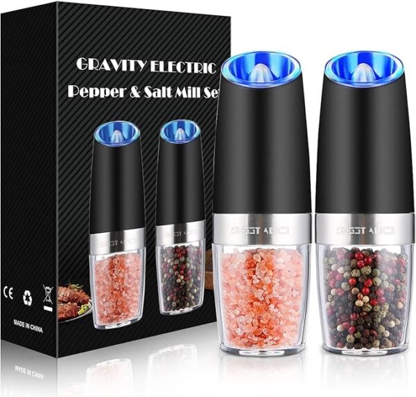 Sweet Alice Gravity Electric Pepper and Salt Grinder Set,