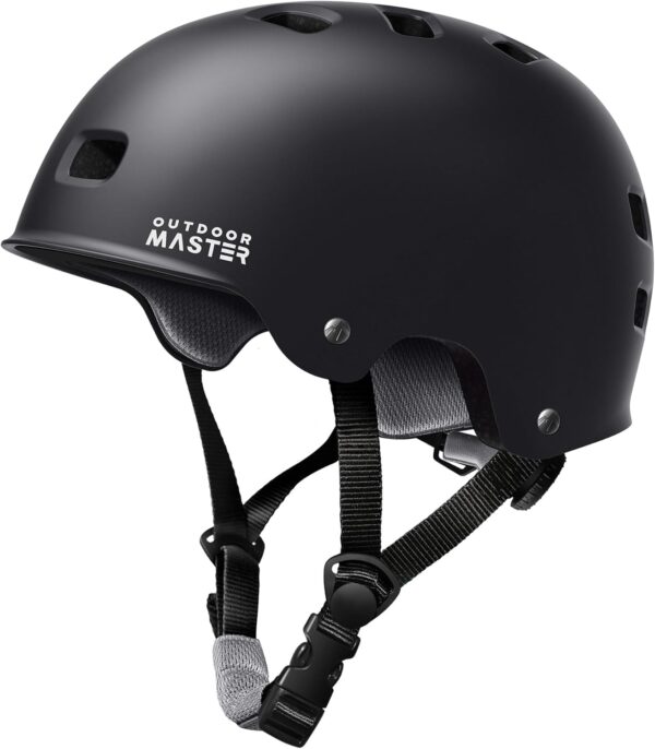 Skateboard Cycling Helmet - Two Removable Liners Ventilation Multi-Sport Scooter Roller Skate