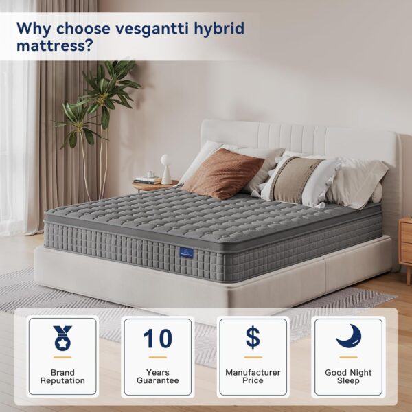 Design with Memory Foam and Pocket Spring Mattress Full Size - Image 2