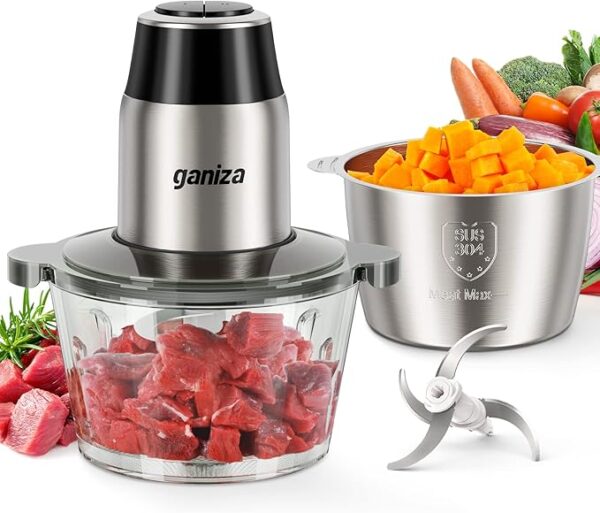 Food Processors, Electric Food Chopper with Meat Grinder & Vegetable Chopper