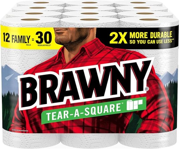 Tear-A-Square Paper Towels, 12 Family Rolls
