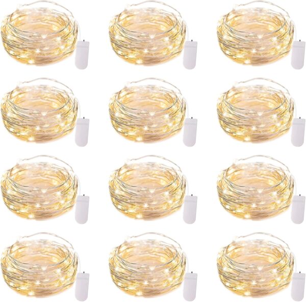 Pack LED Fairy Lights Battery Operated String Lights - 7ft 20LED Waterproof