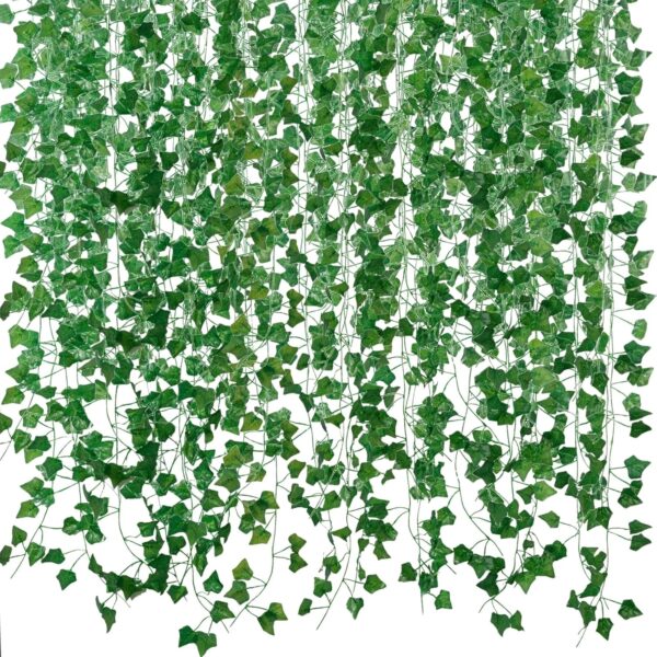 Room Decor(12 Pack 84 Feet) Aesthetic Artificial Plant Ivy Leaves Hanging Greenery Garlands for Home Bedroom