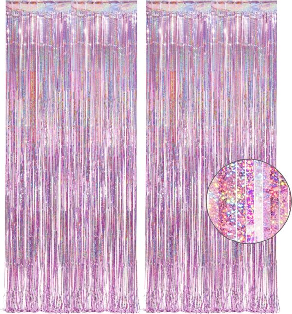 Fringe Curtain Lilac Pink Party Streamers for Princess