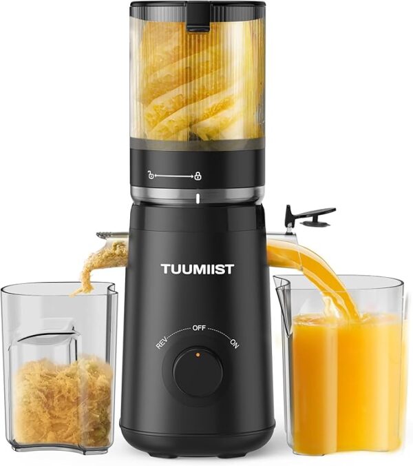 TUUMIIST Cold Press Juicer with 5.3" Extra Large Feed Chute Fit