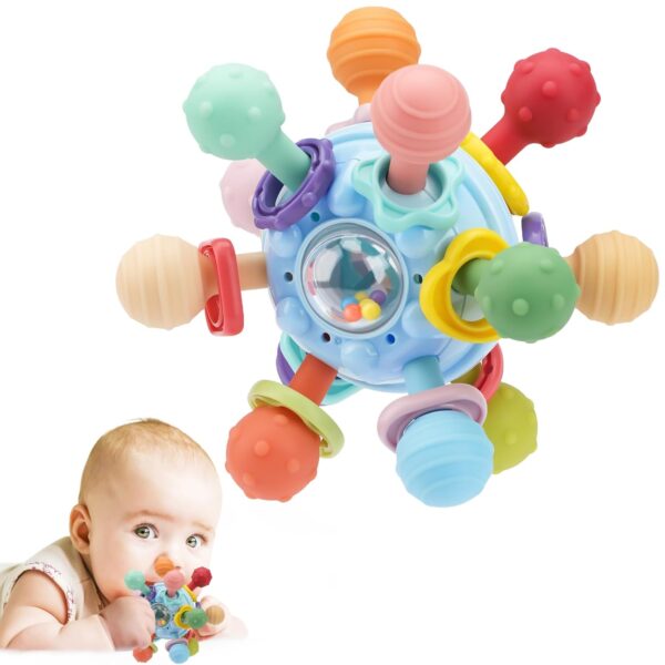 Baby Montessori Sensory Toys for 0-6 6-12 Months, Baby Teether Teething Toys