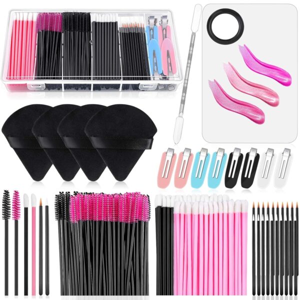 Makeup Applicators Kit with Triangle Puff Mixing