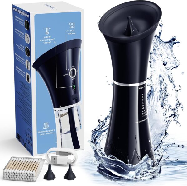 Ear Wax Removal with One-Piece Waste Tank, Safe Ear Cleaner with Water