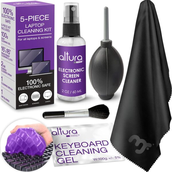 Computer Keyboard Cleaner - Screen Cleaning Kit All-in-One with Gel & Spray