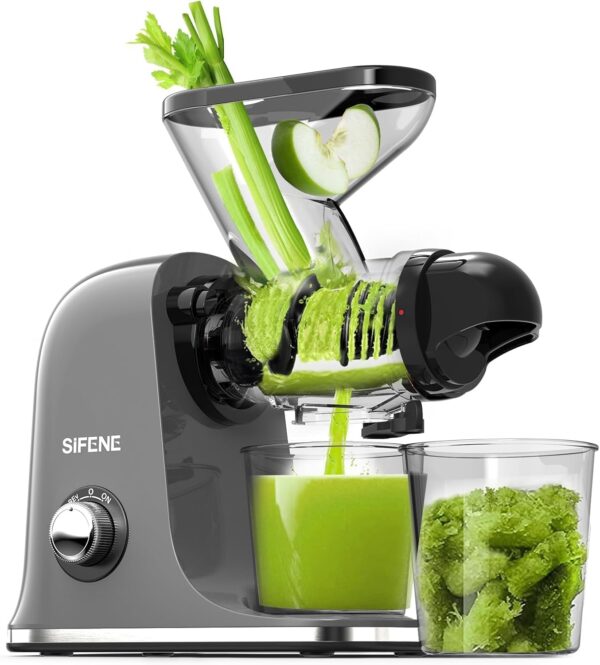 Cold Press Juicer Machine, Compact Single Serve Slow Masticating Juicer,