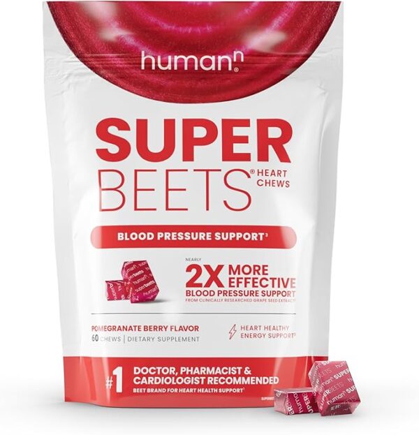 SuperBeets Heart Chews, Nitric Oxide and Blood Pressure Support