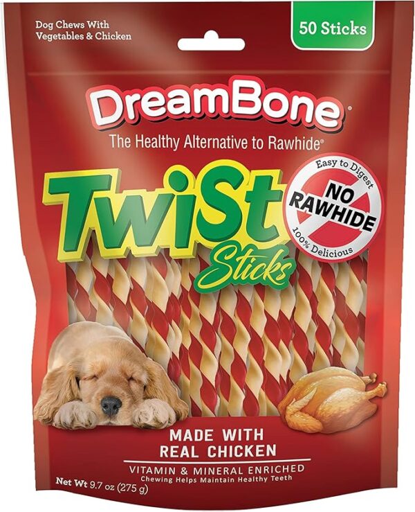 DreamBone Twist Sticks, Made With Real Chicken